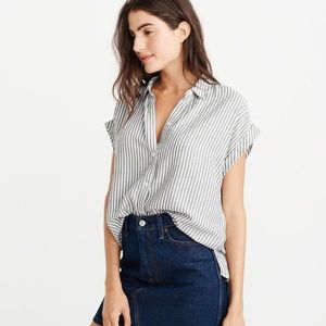 Tie front button up shirt